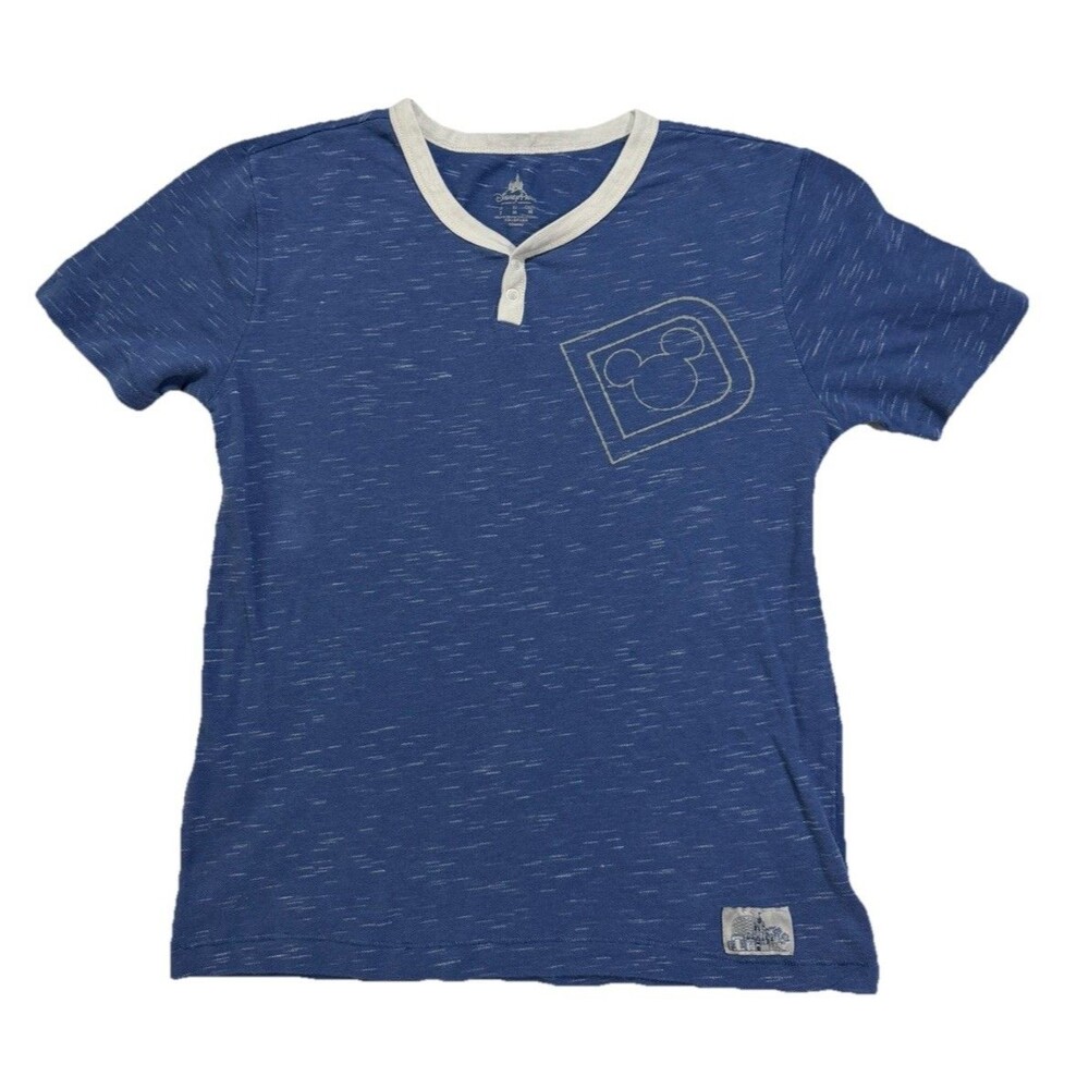 Disney Parks 2018 Classic Blue Ringer T-Shirt Sz Small